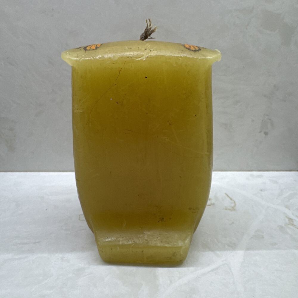 1969 Vtg Retro Mid Century Modern Hallmark Wax Owl Candle 7.25” Never Burned - Picture 4 of 7
